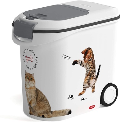 Contenedor para pienso gatos con ruedas 12kg 35 litros Contenedor para pienso gatos con ruedas 12kg 35 litros
